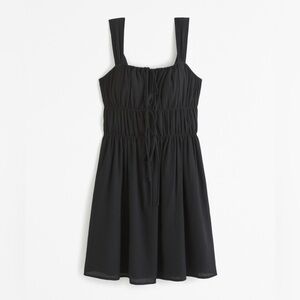 NWT Abercrombie & Fitch Tie Front Black Mini Dress Dress XXSP